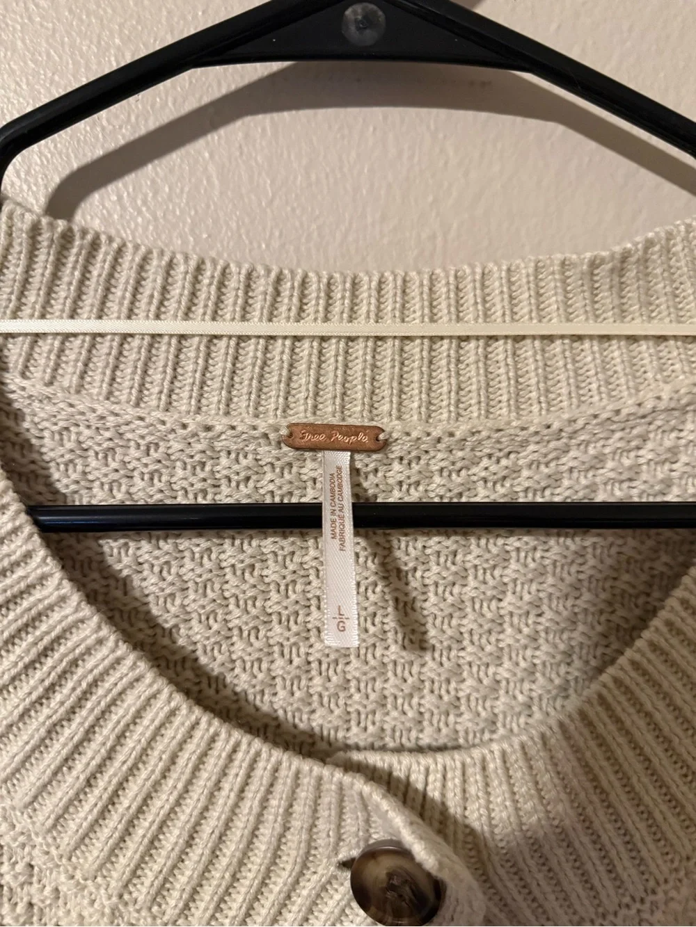Free People Lila Cardi in Birch Size Large
